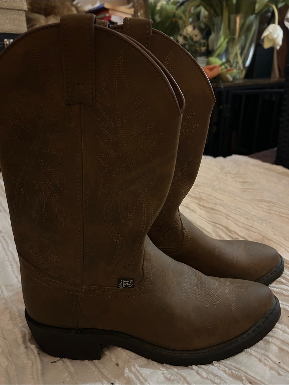 Justin Boots Brown Cowboy Western Boots